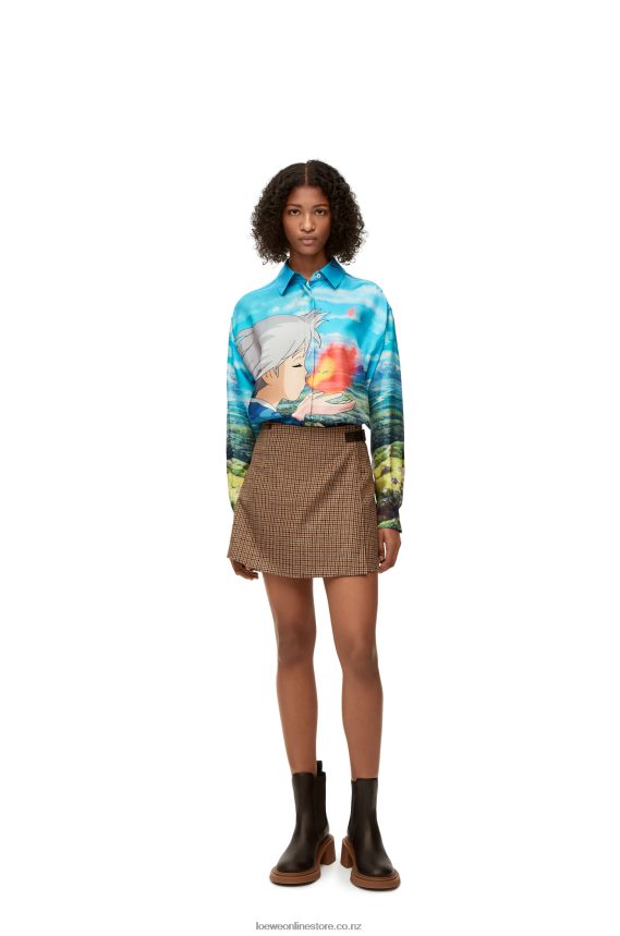 Loewe Women Calcifer shirt in silk Multicolor LH60R942