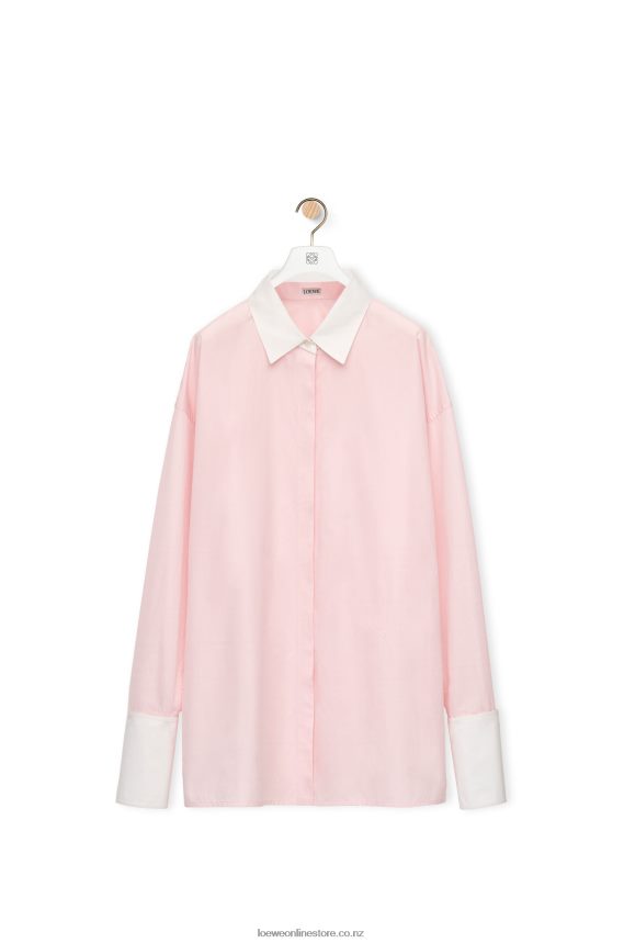 Loewe Women Deconstructed shirt in cotton Chalk LH60R915