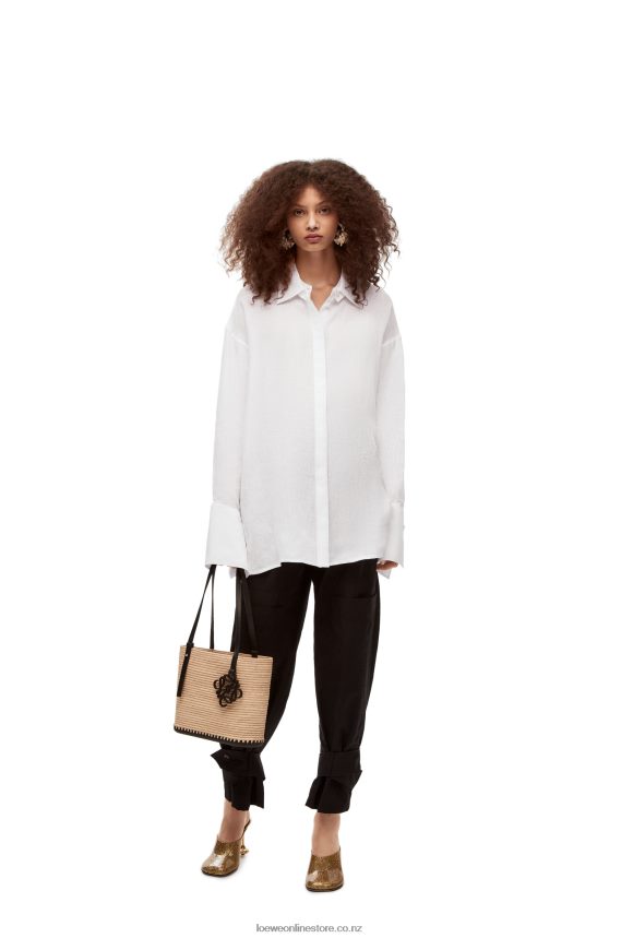 Loewe Women Deconstructed shirt in linen White LH60R866