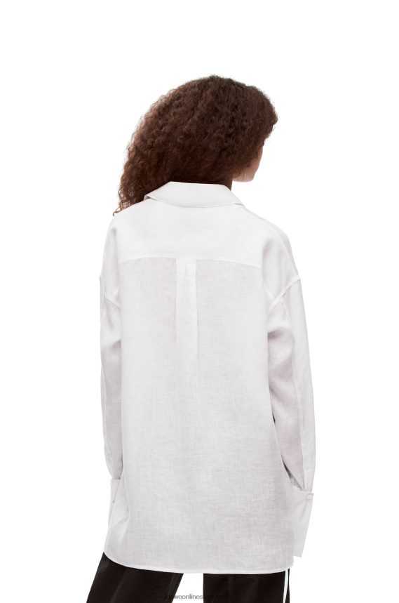 Loewe Women Deconstructed shirt in linen White LH60R866