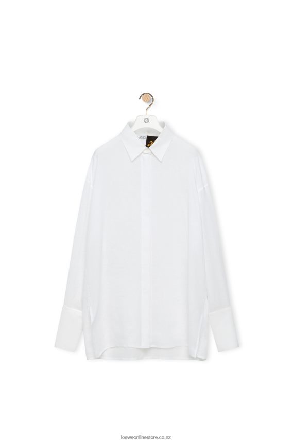 Loewe Women Deconstructed shirt in linen White LH60R866