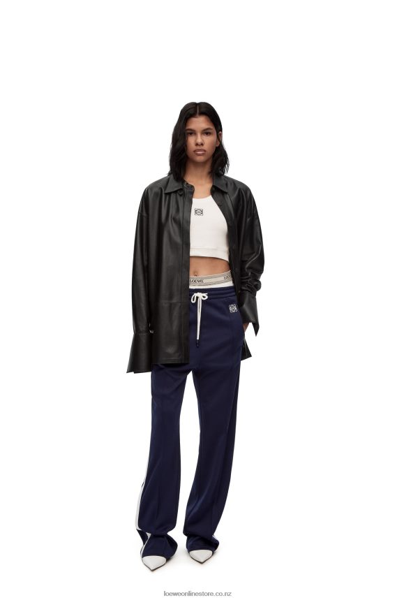 Loewe Women Deconstructed shirt in nappa lambskin Black LH60R887