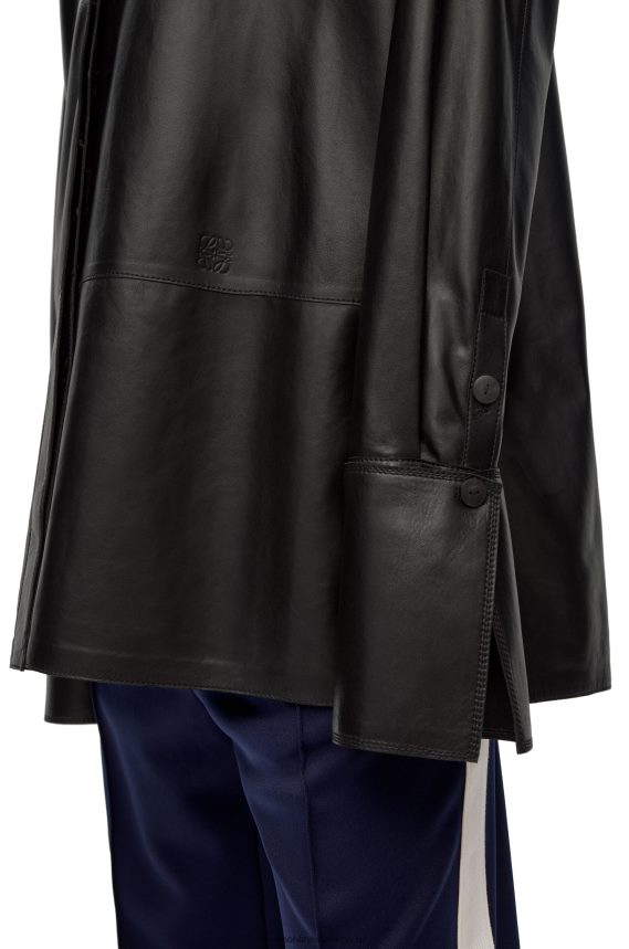 Loewe Women Deconstructed shirt in nappa lambskin Black LH60R887
