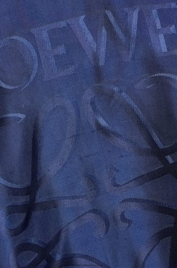 Loewe Women Hooded shirt in silk Midnight Blue LH60R921