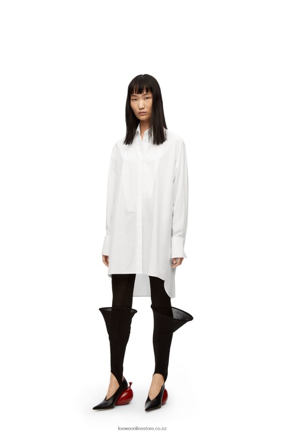 Loewe Women Plastron shirt in cotton White LH60R931