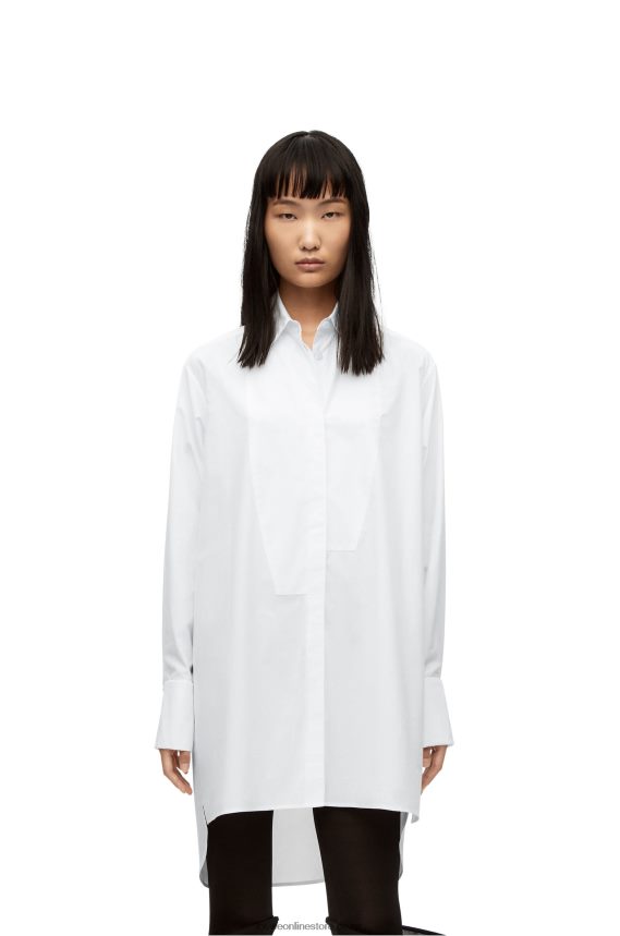 Loewe Women Plastron shirt in cotton White LH60R931
