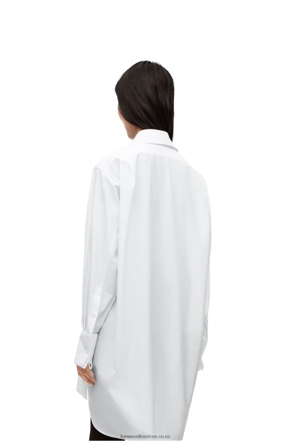 Loewe Women Plastron shirt in cotton White LH60R931