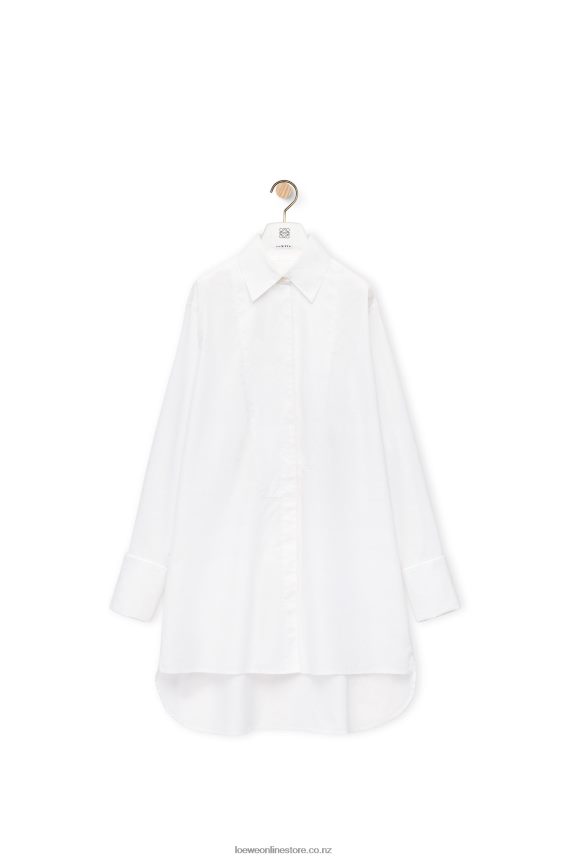 Loewe Women Plastron shirt in cotton White LH60R931