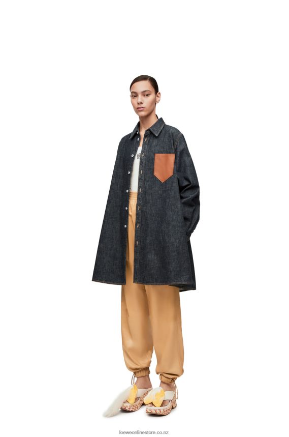 Loewe Women Trapeze overshirt in denim Blue Denim LH60R896