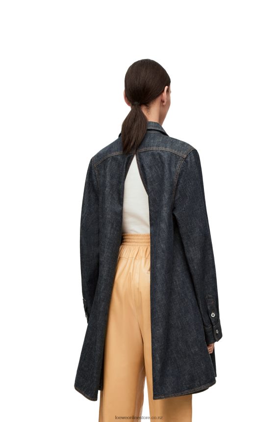 Loewe Women Trapeze overshirt in denim Blue Denim LH60R896