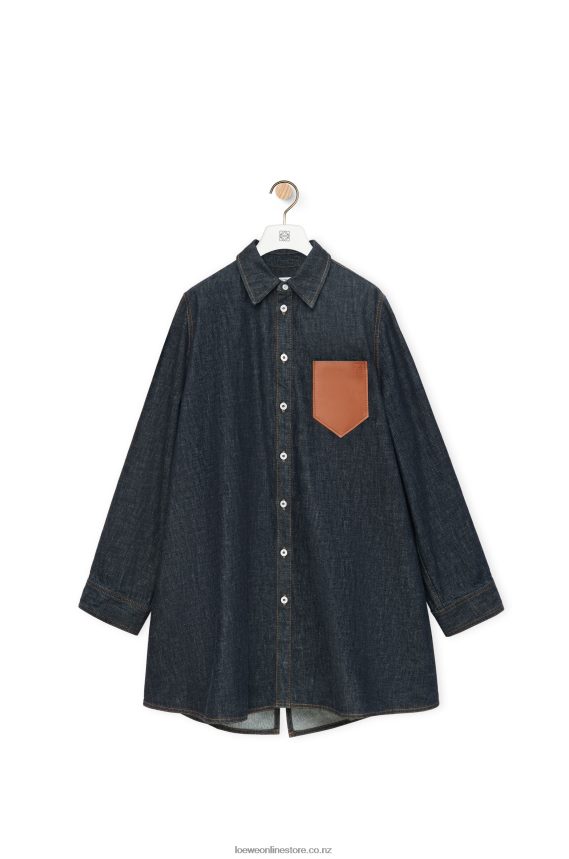 Loewe Women Trapeze overshirt in denim Blue Denim LH60R896