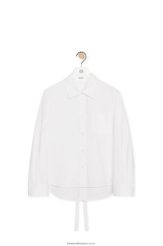 Loewe Women Trapeze shirt in cotton poplin White LH60R900