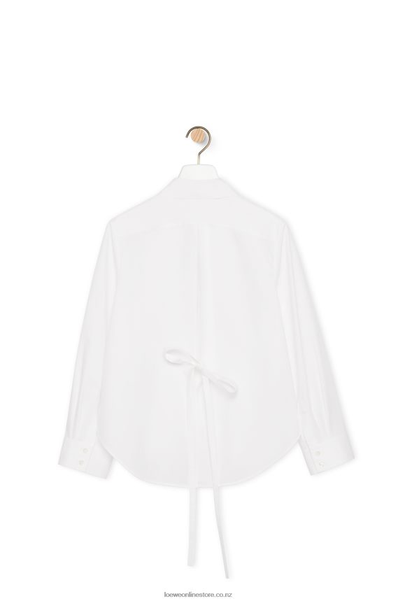Loewe Women Trapeze shirt in cotton poplin White LH60R900