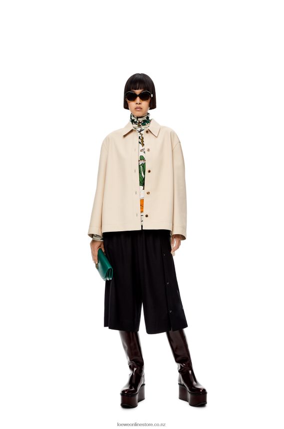 Loewe Women Tunic shirt in nappa Ecru LH60R938