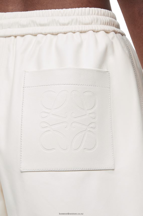 Loewe Women Shorts in nappa lambskin White LH60R1106