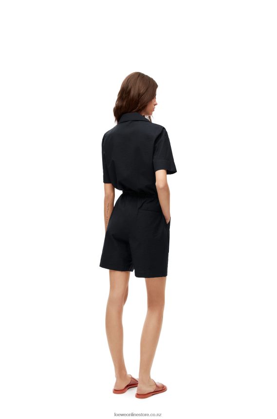 Loewe Women Workwear playsuit in cotton Black LH60R1104