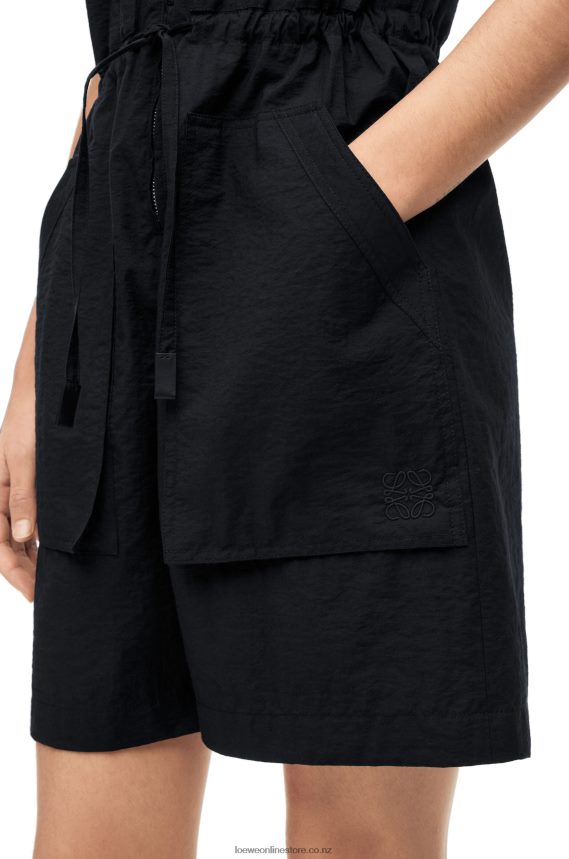 Loewe Women Workwear playsuit in cotton Black LH60R1104