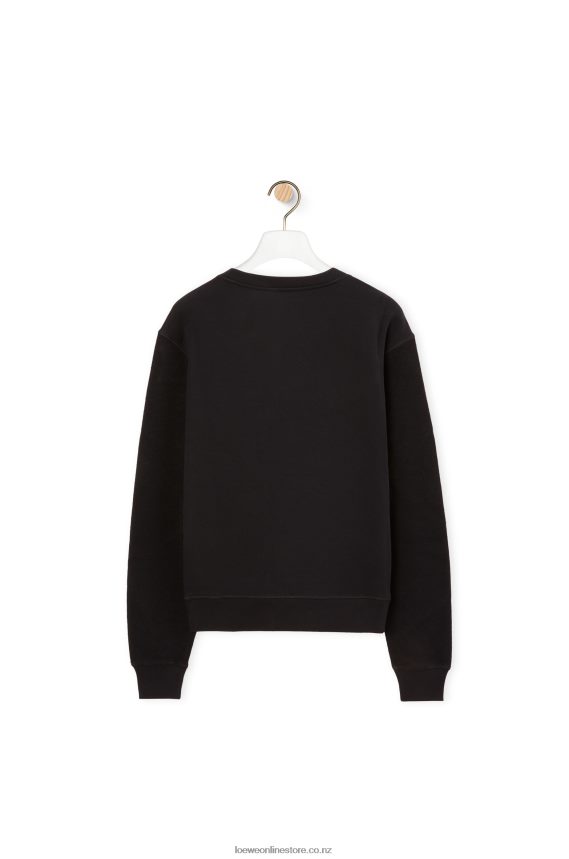 Loewe Women Anagram regular fit sweatshirt in cotton Black LH60R838