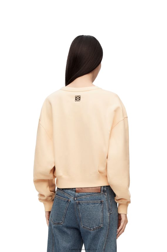 Loewe Women Bunny sweatshirt in cotton Ivory LH60R805