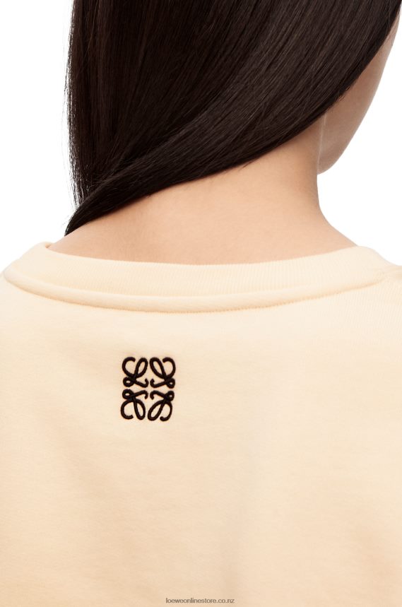 Loewe Women Bunny sweatshirt in cotton Ivory LH60R805