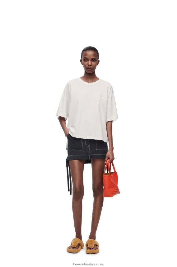 Loewe Women Boxy fit T-shirt in cotton White LH60R800