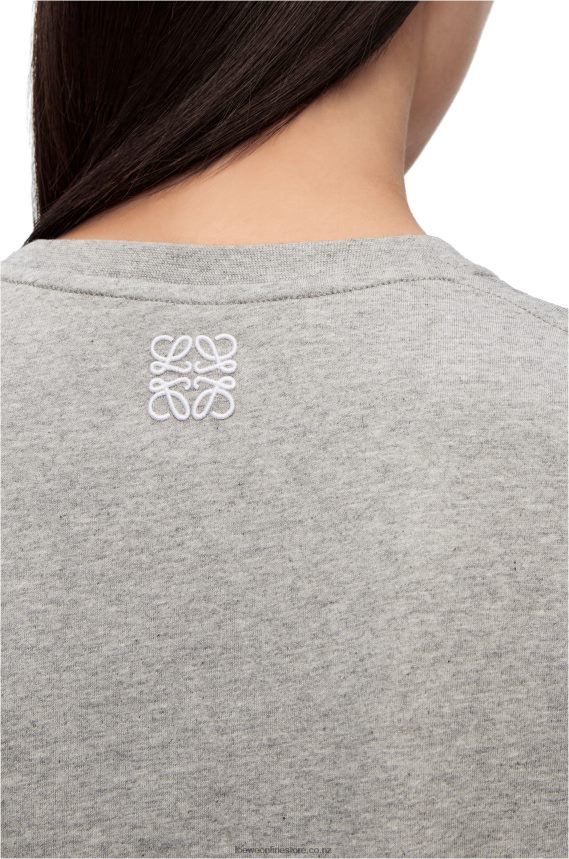 Loewe Women Bunny T-shirt in cotton Grey Melange LH60R807