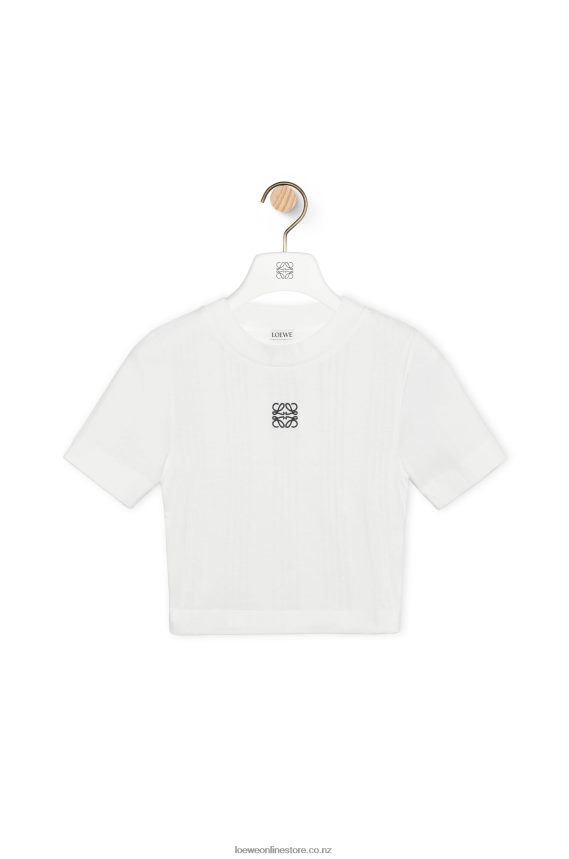 Loewe Women Cropped top in cotton White LH60R897