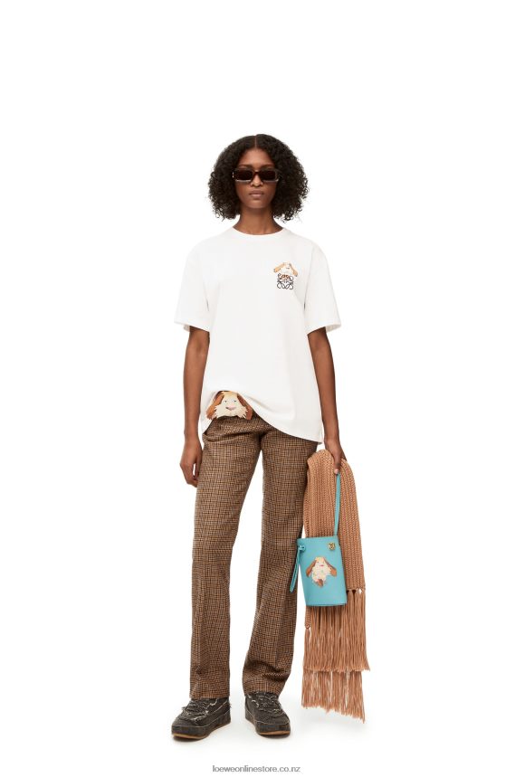 Loewe Women Heen Anagram T-shirt in cotton White LH60R845