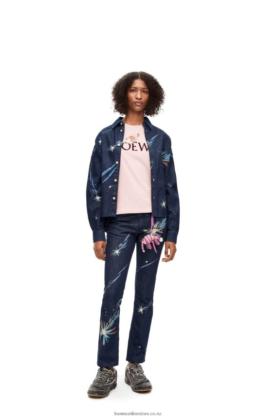 Loewe Women Heen T-shirt in cotton Chalk LH60R832