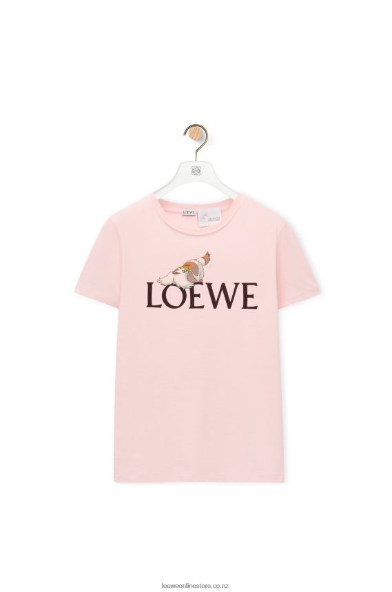 Loewe Women Heen T-shirt in cotton Chalk LH60R832