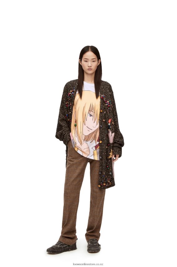 Loewe Women Howl embellished T-shirt in cotton White/Beige LH60R835