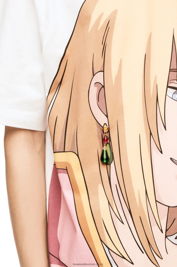 Loewe Women Howl embellished T-shirt in cotton White/Beige LH60R835