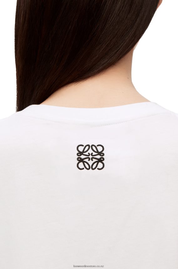 Loewe Women Howl embellished T-shirt in cotton White/Beige LH60R835