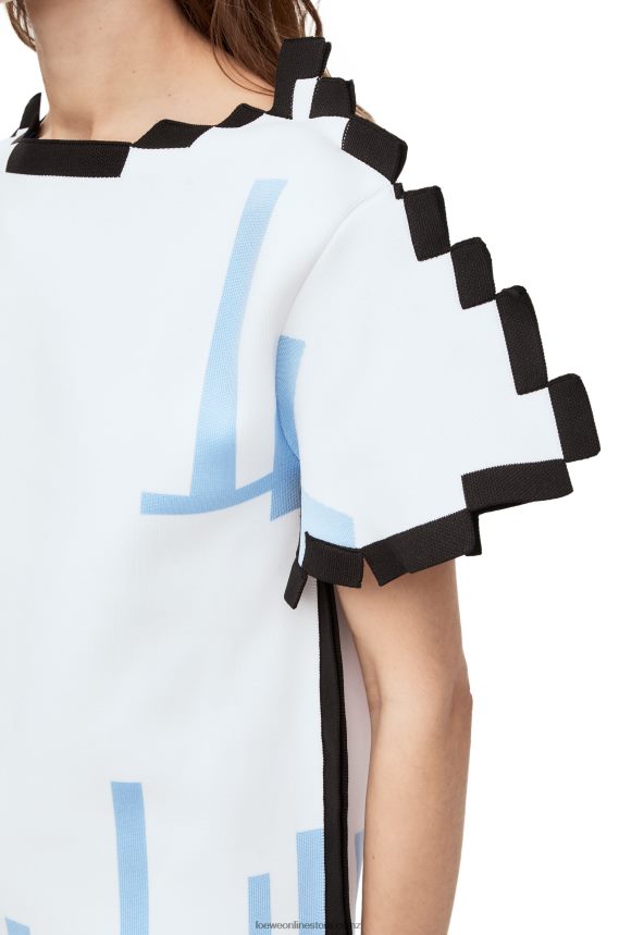 Loewe Women Pixelated top in technical knit White LH60R879