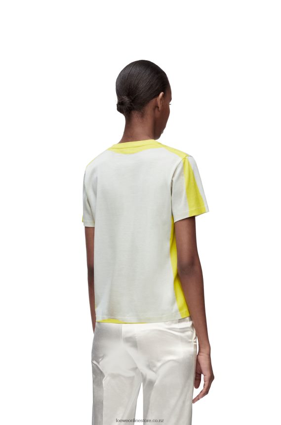 Loewe Women Regular fit T-shirt in cotton White/Yellow LH60R773