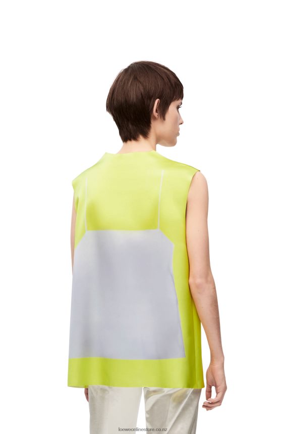 Loewe Women Top in technical satin Yellow/Grey LH60R853