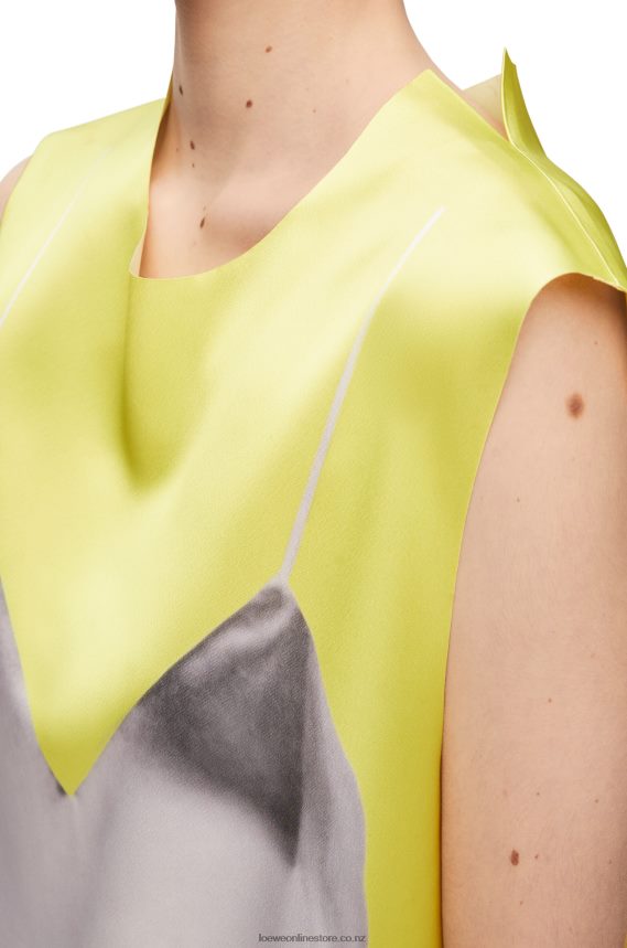 Loewe Women Top in technical satin Yellow/Grey LH60R853