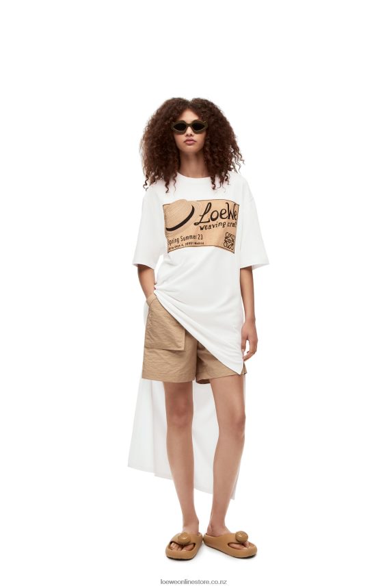 Loewe Women hat T-shirt dress in cotton White LH60R791