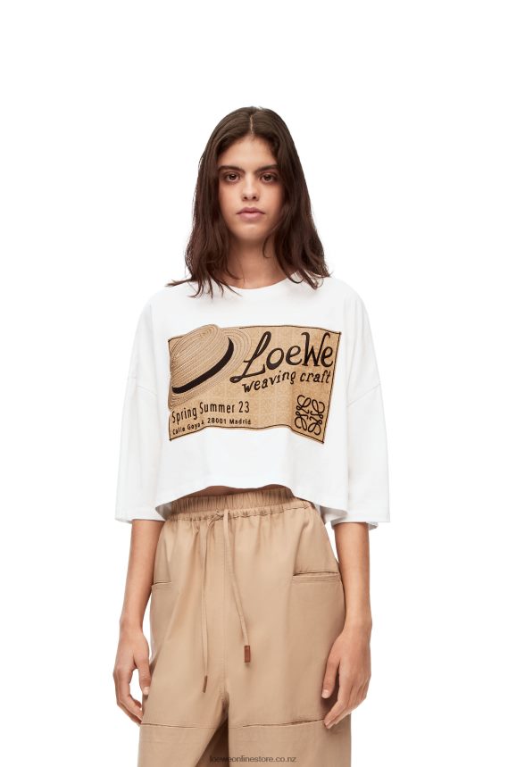 Loewe Women hat T-shirt in cotton White LH60R792