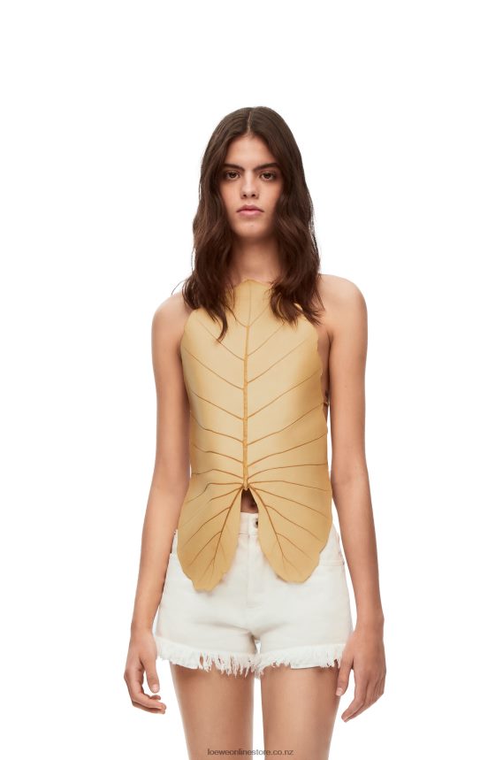 Loewe Women Alocasia Leaf top Beige LH60R861