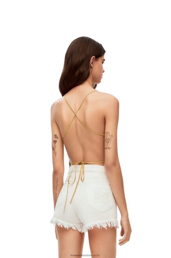 Loewe Women Alocasia Leaf top Beige LH60R861