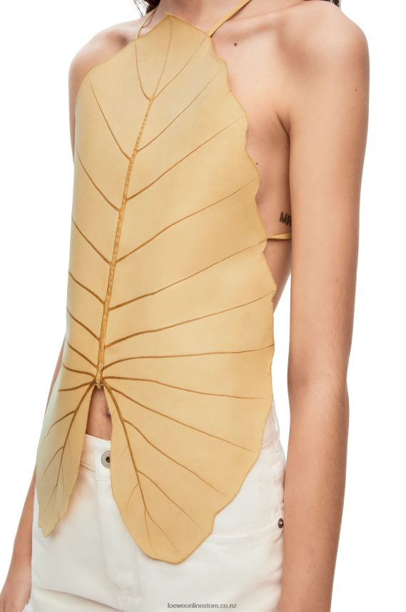 Loewe Women Alocasia Leaf top Beige LH60R861