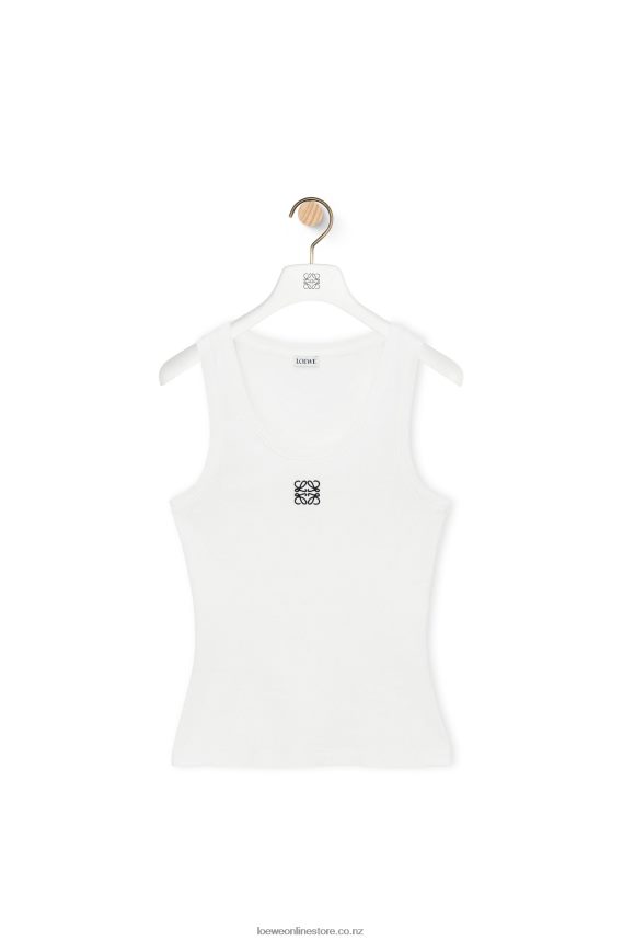 Loewe Women Anagram tank top in cotton White LH60R903