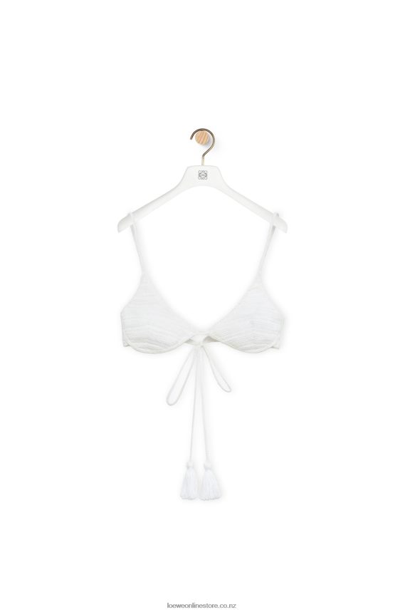 Loewe Women Crochet bra top in cotton White LH60R875
