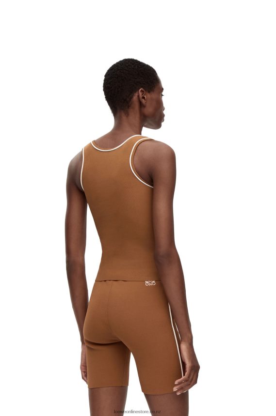 Loewe Women Tank top in viscose Brown LH60R940