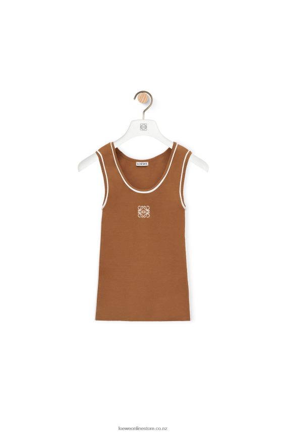 Loewe Women Tank top in viscose Brown LH60R940