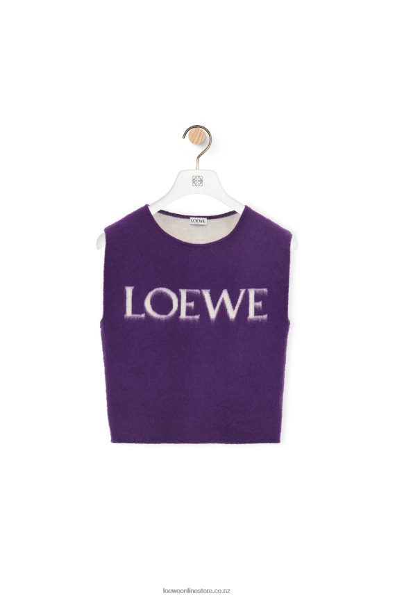 Loewe Women tank top in wool Purple LH60R907