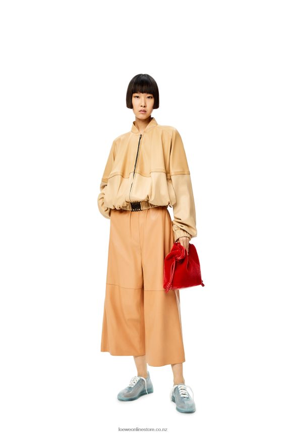 Loewe Women Cropped elasticated trousers Butter LH60R1146