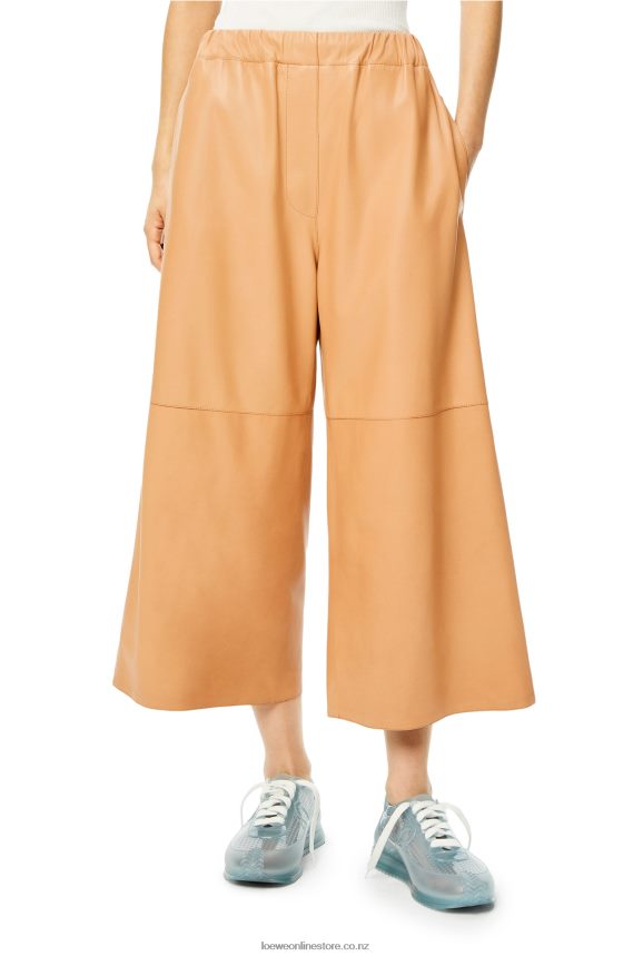 Loewe Women Cropped elasticated trousers Butter LH60R1146