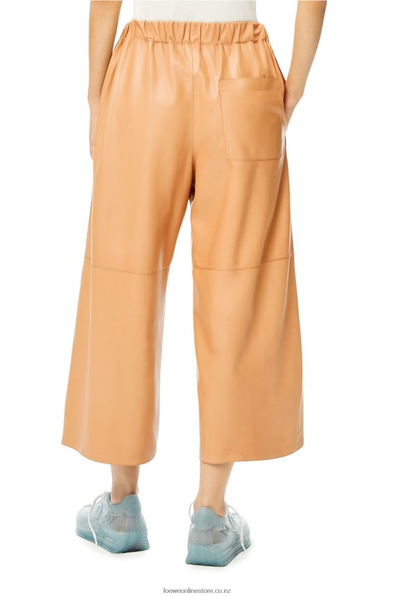 Loewe Women Cropped elasticated trousers Butter LH60R1146